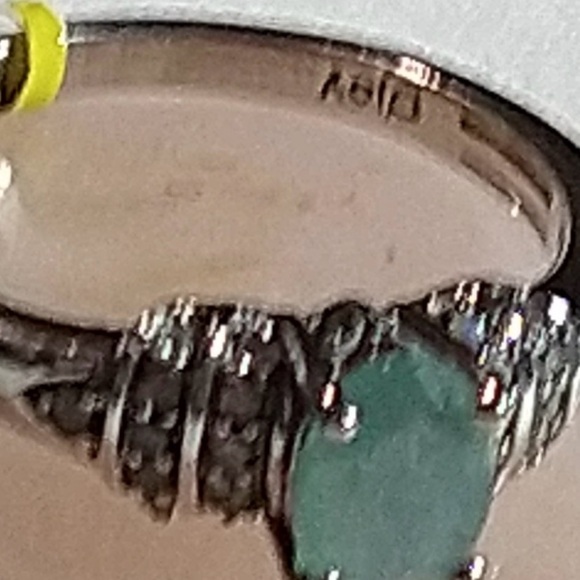 Sterling Silver 925 (RARE) Grandiderite Ring with Pavé Accents sz7 - Picture 3 of 3